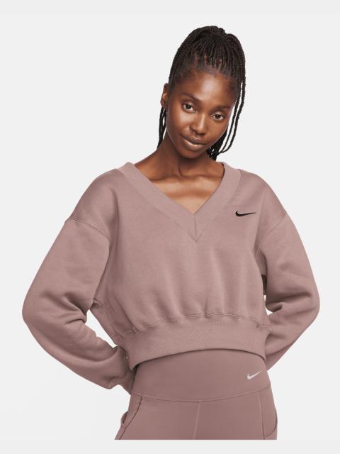 Nike Sportswear Phoenix Fleece Women's Cropped V-Neck Top