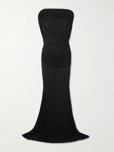 ALEX PERRY Draped Cape-effect Stretch-jersey Gown