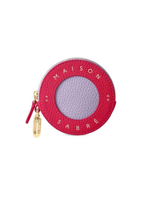 MAISON de SABRÉ Women's Leather Coin Purse - Fuchsia Lavender