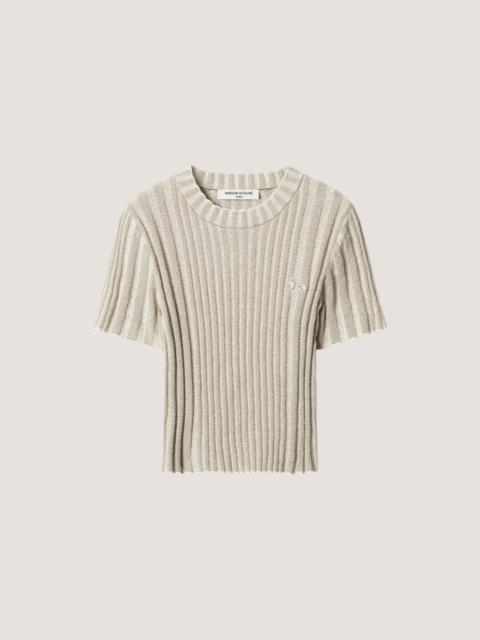 Maison Kitsuné BOUCLETTE RIB COTTON CROPPED JUMPER