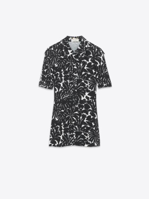 SAINT LAURENT shirt dress in palm jersey