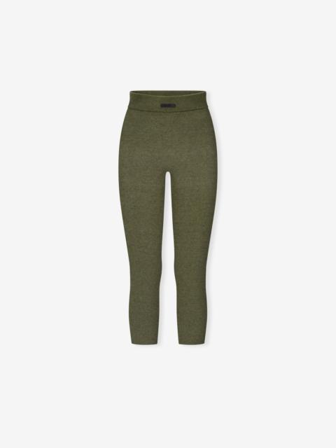ESSENTIALS Womens Rib Knit Capri