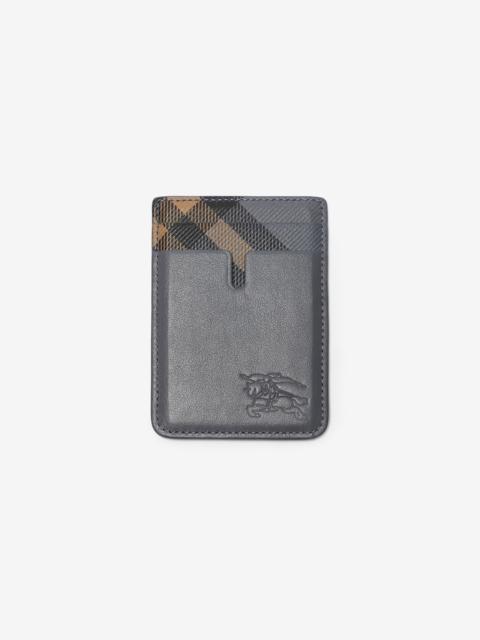Burberry Pop Check Magnetic Card Case