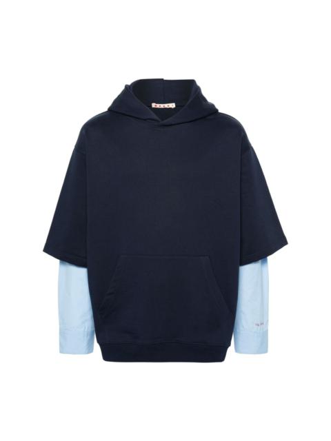 layered-design hoodie