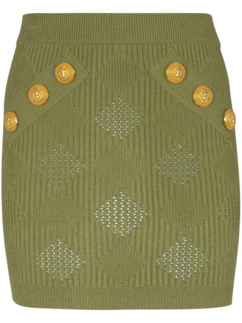 Balmain check-pattern mini skirt