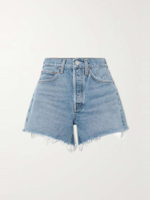 Long Parker distressed denim shorts