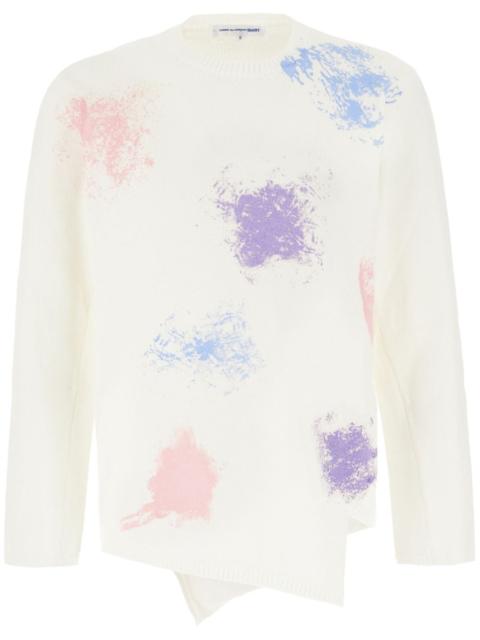 Comme des Garçons SHIRT spray-paint effect sweater