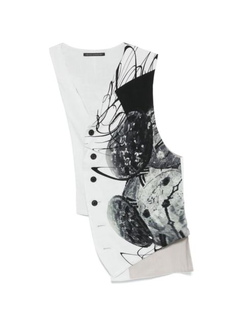 Yohji Yamamoto asymmetric waistcoat