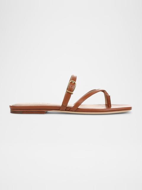 VERONICA BEARD Marthe Crisscross Buckle Flat Slide Sandals