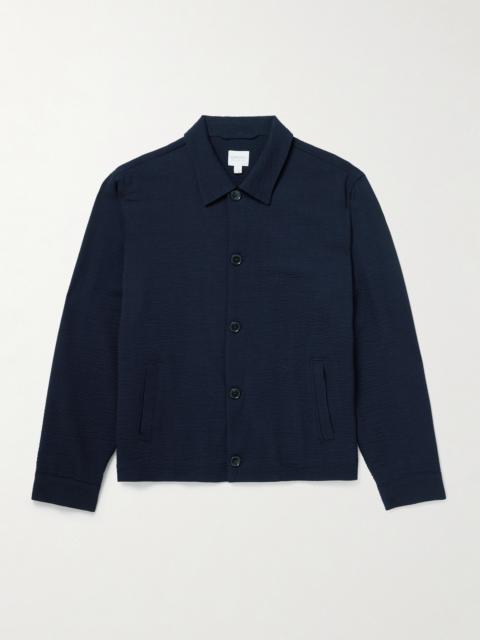 Sunspel Wool-Blend Seersucker Shirt Jacket