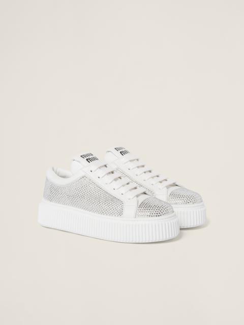 Miu Miu Suede and smooth leather sneakers