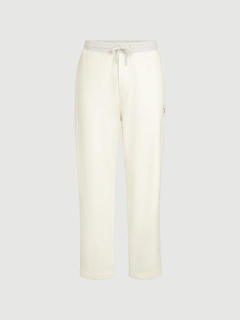 Brunello Cucinelli Cotton French terry trousers with embroidery