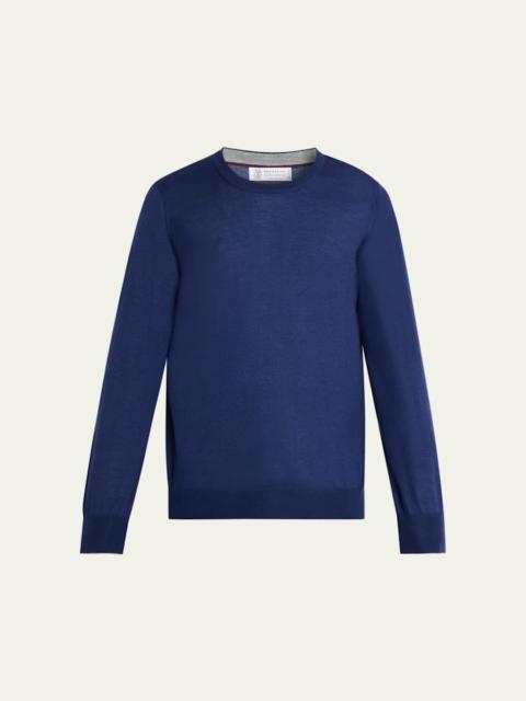 Brunello Cucinelli Men's Cashmere Knit Crewneck Sweater