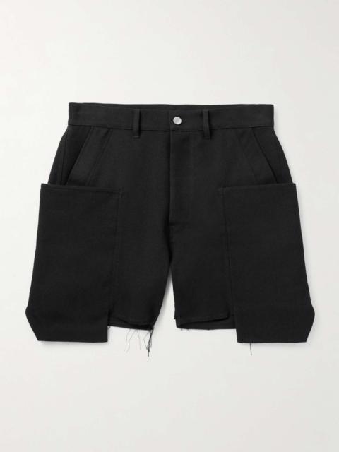 Stefan Straight-Leg Distressed Wool-Drill Cargo Shorts