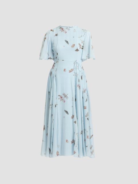 Erdem PRINTED SILK VOILE MIDI DRESS