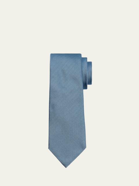 ZEGNA Men's Pindot Silk Tie