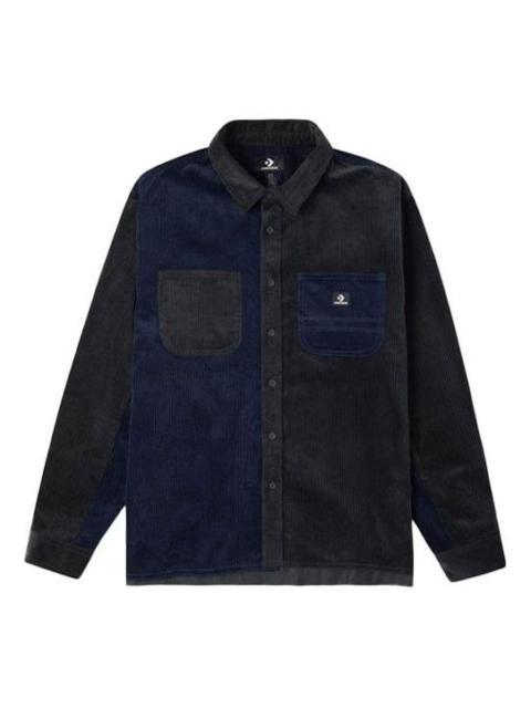 Converse Converse Colorblock Corduroy Shirt 'Navy Black' 10023519-A02