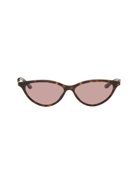 GUCCI Brown Cat-Eye Frame Sunglasses