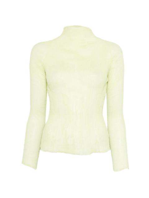 ISSEY MIYAKE ruffled long-sleeve T-shirt