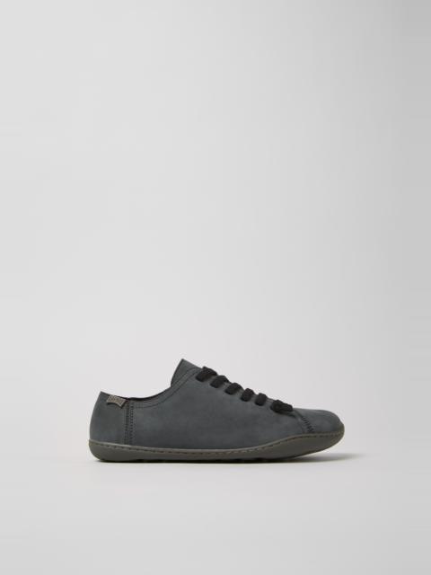 CAMPER Peu Gray Leather Shoe for Women.