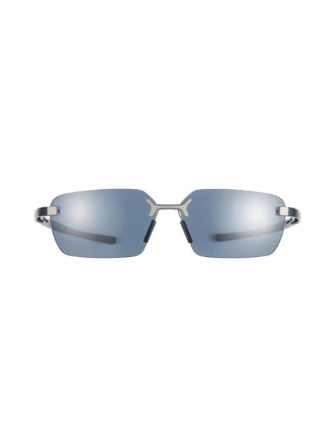 TAG Heuer Flex 59mm Rectangular Sport Sunglasses in Matte Blue /Blue