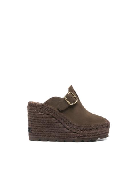 Stella McCartney buckle wedge heeled mules
