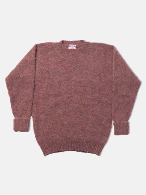 J. PRESS MADE-IN-SCOTLAND PURPLE MARL SHAGGY DOG SWEATER   - CLASSIC FIT