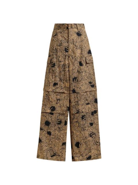 ESSENTIEL ANTWERP floral-print cargo pants