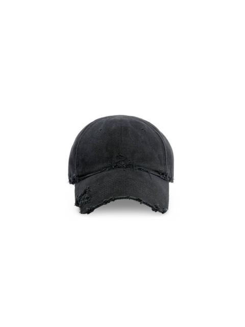 BALENCIAGA Dog Bite Cap in Black Faded