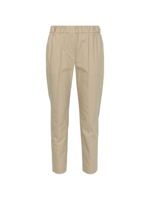 pleated tapered trousers