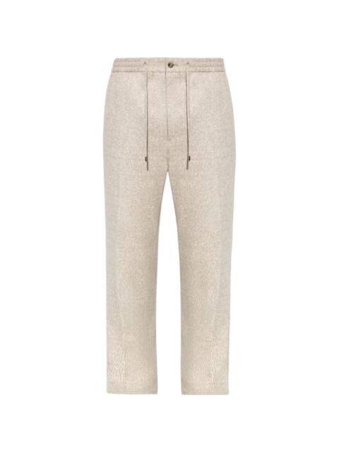 Etro patterned drawstring trousers