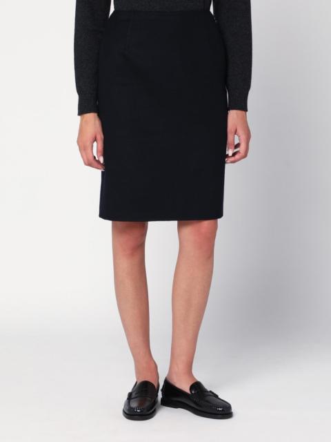 Loro Piana Vivian navy blue cashmere skirt