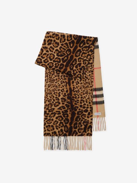 Burberry Reversible Check Cashmere Scarf