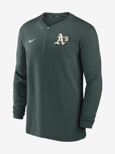 Oakland Athletics Authentic Collection Game Time Nike Men's Dri-FIT MLB 1/2-Zip Long-Sleeve Top