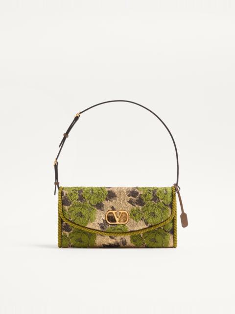 Valentino VALENTINO GARAVANI DEVAIN SMALL SHOULDER BAG IN JACQUARD LUREX FABRIC