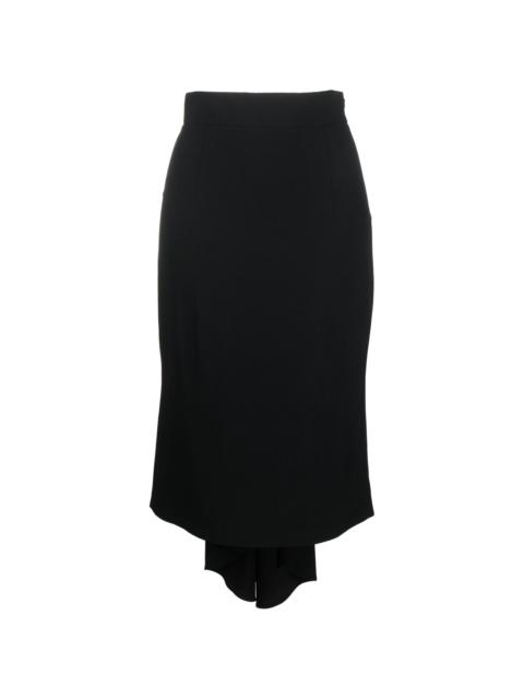 Moschino high-waisted asymmetric midi skirt