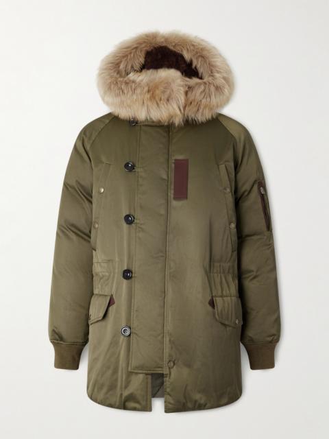 Ralph Lauren Shearling-Trimmed Shell Down Jacket