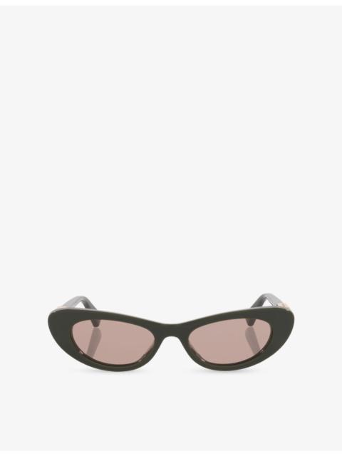 Bottega Veneta BV65017 Cat-Eye Acetate Sunglasses