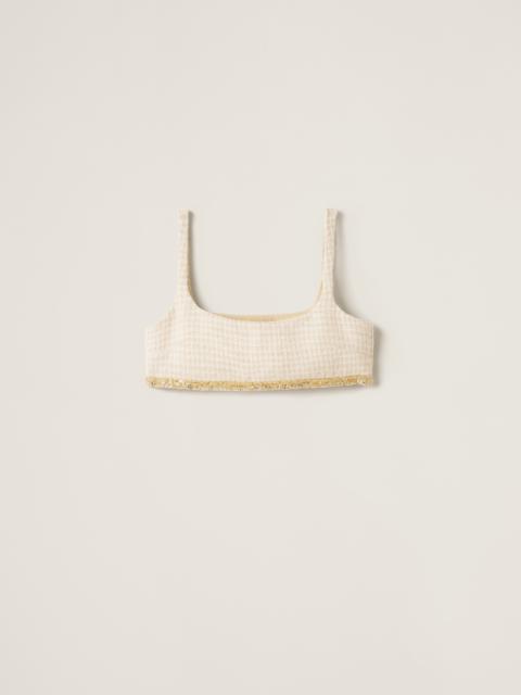 Miu Miu Check tweed top