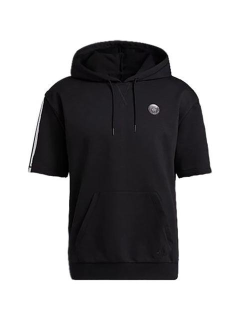adidas Donovan Mitchell Short Sleeve Hoodie "Black" HB6757