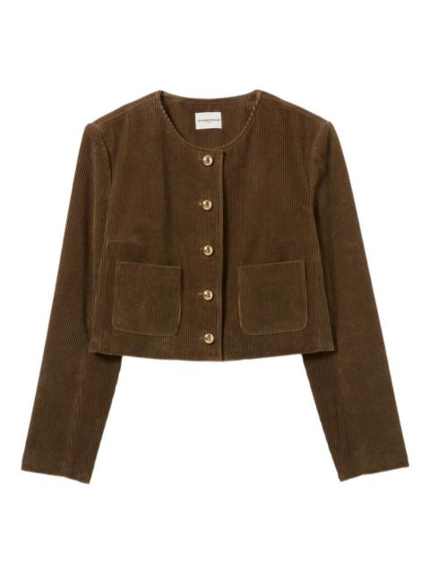 Claudie Pierlot corduroy button-down cropped jacket