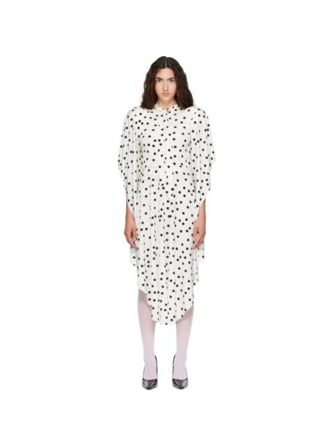 VETEMENTS White Round Shoulder Midi Dress