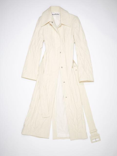 Acne Studios Crinkled twill coat - Ecru beige