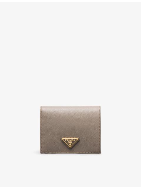 Prada Logo-plaque small saffiano leather wallet