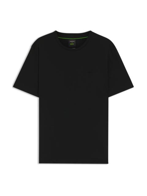 BOSS PORSCHE X BOSS MERCERIZED-COTTON T-SHIRT WITH REFLECTIVE BRANDING