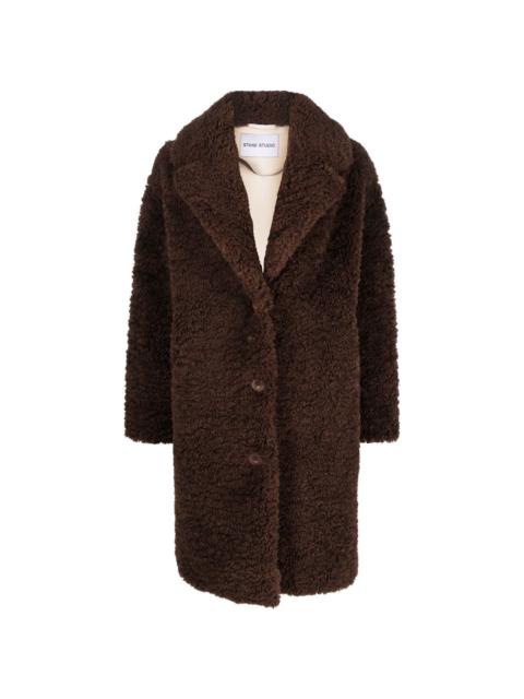 STAND STUDIO faux-shearling button-front coat