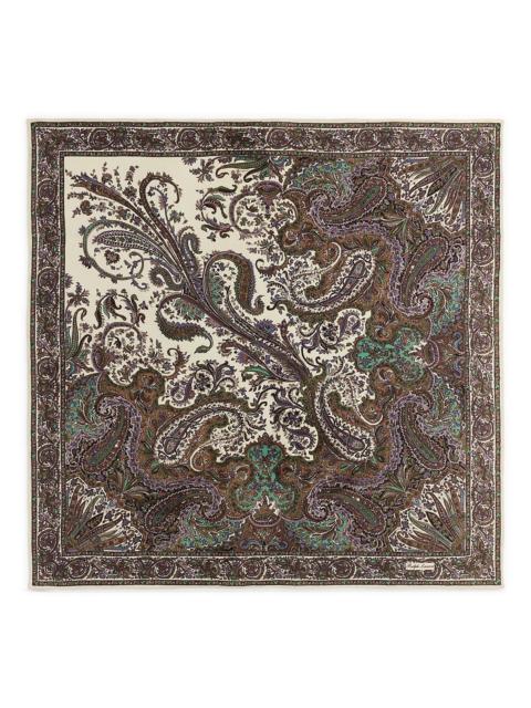 Ralph Lauren Women's Paisley Silk Scarf - Cream Multi