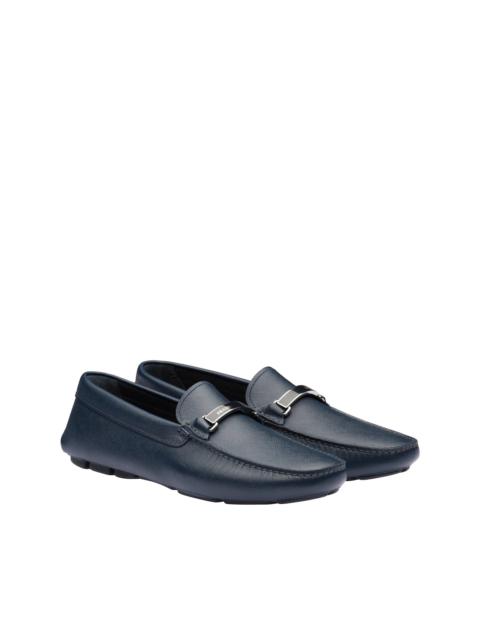 Saffiano leather loafers