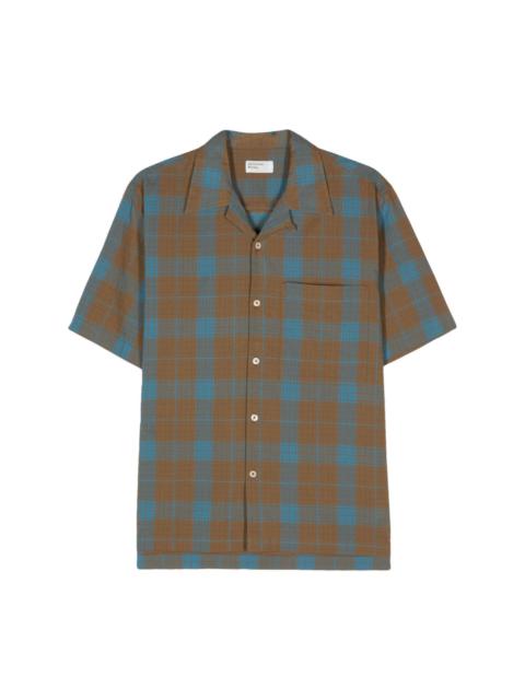 Camp check-pattern cotton shirt