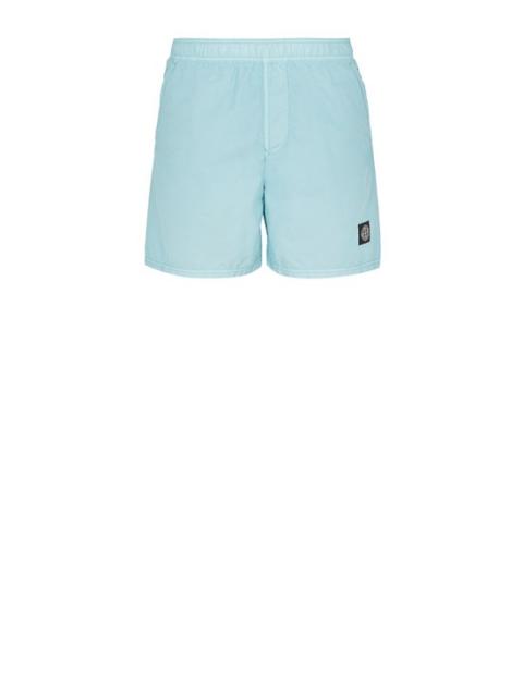 Stone Island B0946 BRUSHED NYLON_GARMENT DYED AQUA